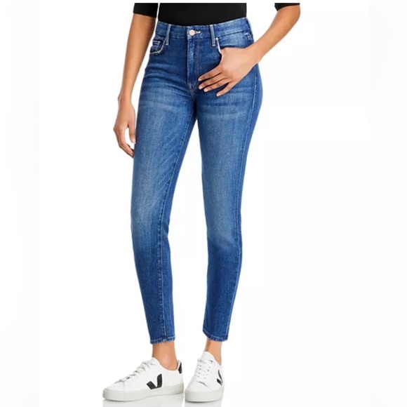 Mother Denim / The Looker Where Is My Mind Blue Mid Rise Skinny Jeans Size 27 - Picture 1 of 7